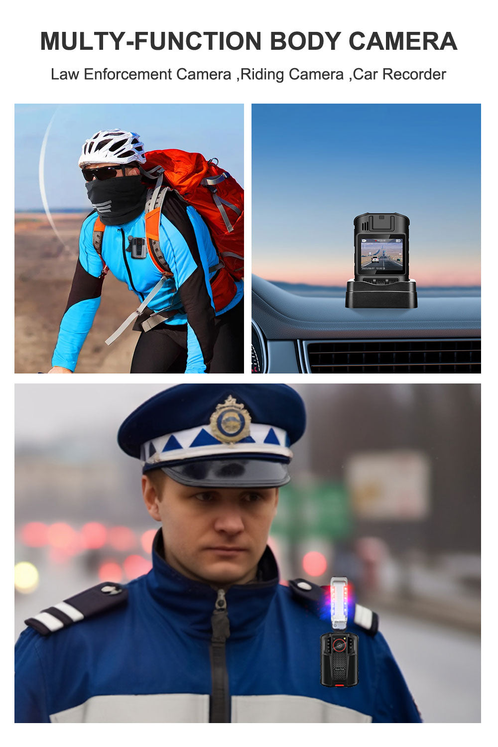 AeroTeK T05 Mini 4K Body Camera with 128GB Micro SD Card