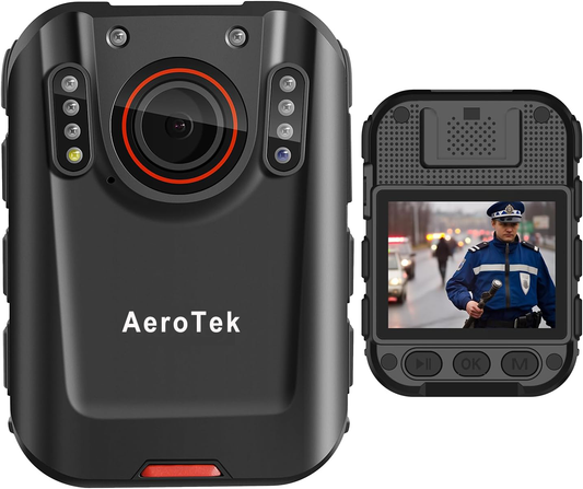 AeroTeK T03 2K Body Camera with 64GB Micro SD Card